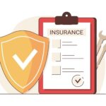 Illustration of an insurance checklist beside a shield and repair tools.